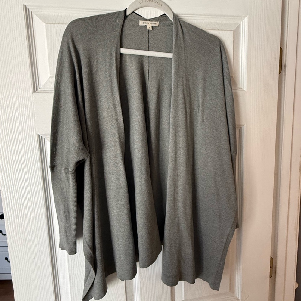 Stevie Hender Charcoal Open Front Cardigan